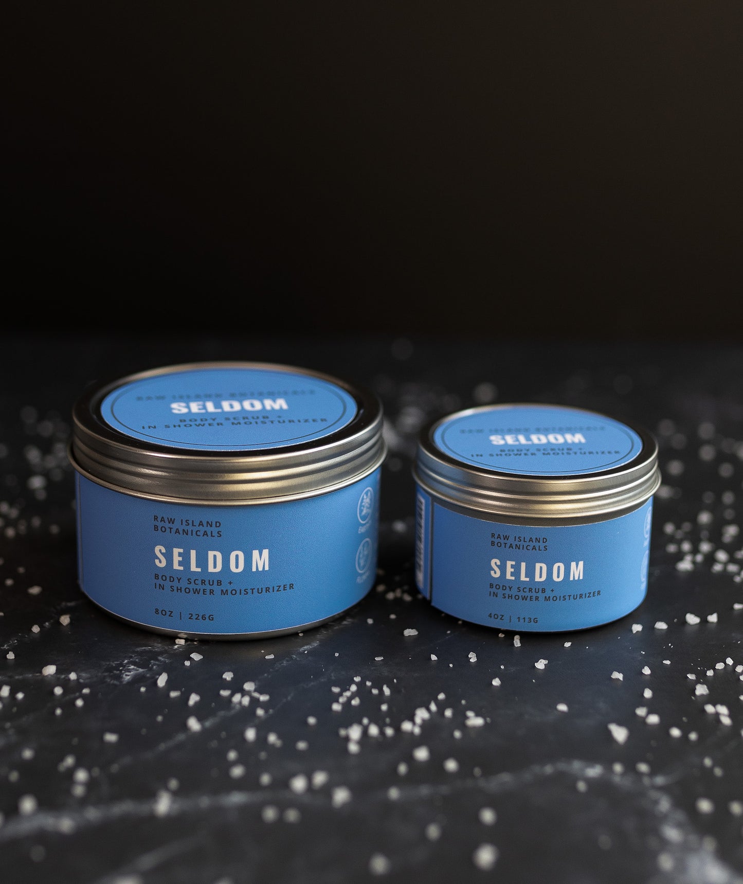 Seldom Body Scrub and In-Shower Moisturizer