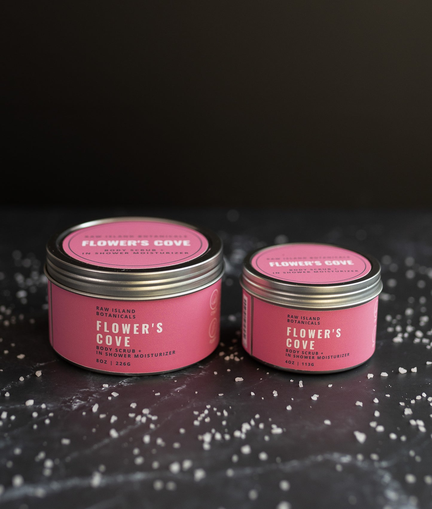 Flower’s Cove Body Scrub and In-Shower Moisturizer